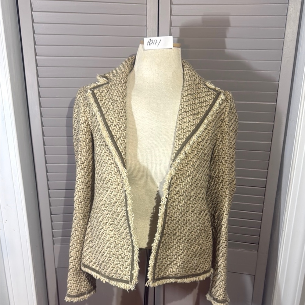 Jones New York Cream Textured Blazer